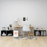NNEVL TV Cabinets 4 pcs High Gloss Grey 37x35x37 cm Chipboard