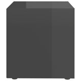 NNEVL TV Cabinets 4 pcs High Gloss Grey 37x35x37 cm Chipboard