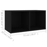 NNEVL TV Cabinet Black 72x35x36.5 cm Chipboard