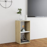 NNEVL TV Cabinet White and Sonoma Oak 72x35x36.5 cm Chipboard