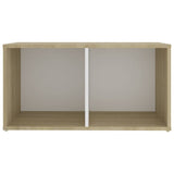 NNEVL TV Cabinet White and Sonoma Oak 72x35x36.5 cm Chipboard