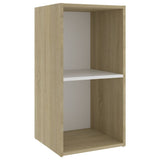 NNEVL TV Cabinet White and Sonoma Oak 72x35x36.5 cm Chipboard