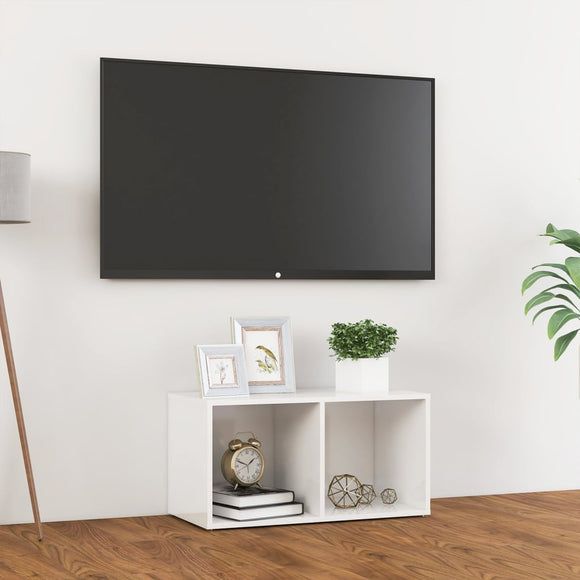 NNEVL TV Cabinet High Gloss White 72x35x36.5 cm Chipboard
