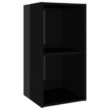 NNEVL TV Cabinet High Gloss Black 72x35x36.5 cm Chipboard