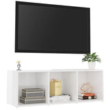 NNEVL TV Cabinet High Gloss White 107x35x37 cm Chipboard
