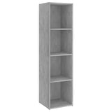 NNEVL TV Cabinet Concrete Grey 142.5x35x36.5 cm Chipboard
