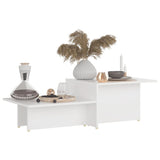 NNEVL Coffee Table White 111.5x50x33 cm Engineered Wood