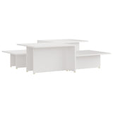 NNEVL Coffee Tables 2 pcs White 111.5x50x33 cm Engineered Wood