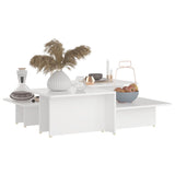 NNEVL Coffee Tables 2 pcs White 111.5x50x33 cm Engineered Wood