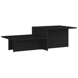 NNEVL Coffee Table Black 111.5x50x33 cm Engineered Wood