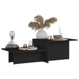 NNEVL Coffee Table Black 111.5x50x33 cm Engineered Wood