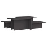 NNEVL Coffee Tables 2 pcs Grey 111.5x50x33 cm Engineered Wood