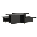 NNEVL Coffee Tables 2 pcs High Gloss Black 111.5x50x33 cm Engineered Wood