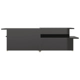 NNEVL Coffee Tables 2 pcs High Gloss Black 111.5x50x33 cm Engineered Wood