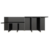 NNEVL Coffee Tables 2 pcs High Gloss Black 111.5x50x33 cm Engineered Wood