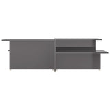 NNEVL Coffee Tables 2 pcs High Gloss Grey 111.5x50x33 cm Engineered Wood