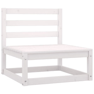 NNEVL Garden Middle Sofa White Solid Pinewood