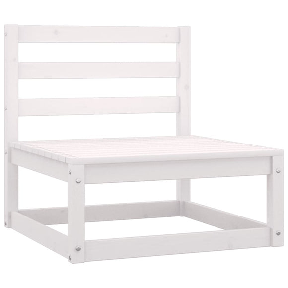 NNEVL Garden Middle Sofa White Solid Pinewood