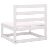 NNEVL Garden Middle Sofa White Solid Pinewood