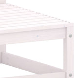 NNEVL Garden Middle Sofa White Solid Pinewood