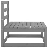 NNEVL Garden Middle Sofa Grey Solid Pinewood