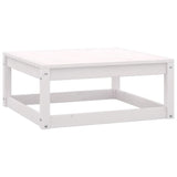 NNEVL Garden Footstool 70x70x30 cm White Solid Pinewood