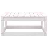 NNEVL Garden Footstool 70x70x30 cm White Solid Pinewood