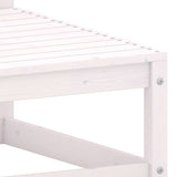 NNEVL Garden Footstool 70x70x30 cm White Solid Pinewood