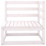 NNEVL Garden Corner Sofas 2 pcs White Solid Pinewood