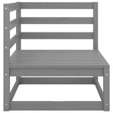 NNEVL Garden Corner Sofas 2 pcs Grey Solid Pinewood