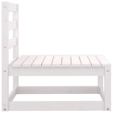 NNEVL Garden Middle Sofas 2 pcs White Solid Pinewood
