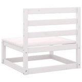 NNEVL Garden Middle Sofas 2 pcs White Solid Pinewood