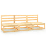 NNEVL Garden Middle Sofas 3 pcs Solid Pinewood