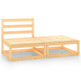 NNEVL 2 Piece Garden Lounge Set Solid Pinewood