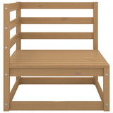 NNEVL 3 Piece Garden Lounge Set Honey Brown Solid Pinewood