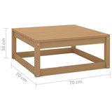 NNEVL 3 Piece Garden Lounge Set Honey Brown Solid Pinewood