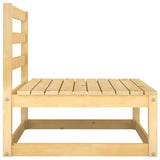NNEVL Garden Middle Sofa with Grey Cushions Solid Pinewood