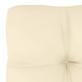 NNEVL Garden Middle Sofa with Cream Cushions Solid Pinewood