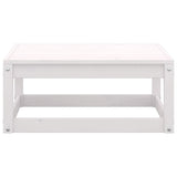 NNEVL Garden Footstool with Cushion White Solid Pinewood