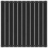 NNEVL Garden Footstool with Cushion Black Solid Pinewood