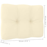 NNEVL Garden Middle Sofas with Cream Cushions 2 pcs Solid Pinewood