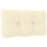 NNEVL Garden Middle Sofas with Cream Cushions 2 pcs Solid Pinewood