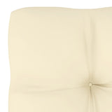 NNEVL Garden Middle Sofas with Cream Cushions 2 pcs Solid Pinewood