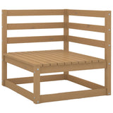 NNEVL 2 Piece Garden Lounge Set with Cushions Honey Brown Pinewood