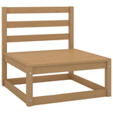 NNEVL 2 Piece Garden Lounge Set with Cushions Honey Brown Pinewood