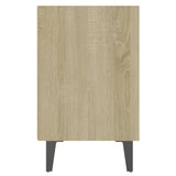 NNEVL Bed Cabinet with Metal Legs Sonoma Oak 40x30x50 cm