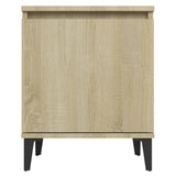 NNEVL Bed Cabinet with Metal Legs Sonoma Oak 40x30x50 cm