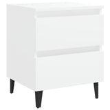 NNEVL Bed Cabinet White 40x35x50 cm Chipboard