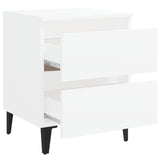 NNEVL Bed Cabinet White 40x35x50 cm Chipboard