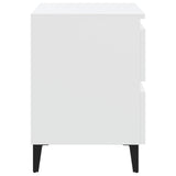 NNEVL Bed Cabinets 2 pcs White 40x35x50 cm Chipboard